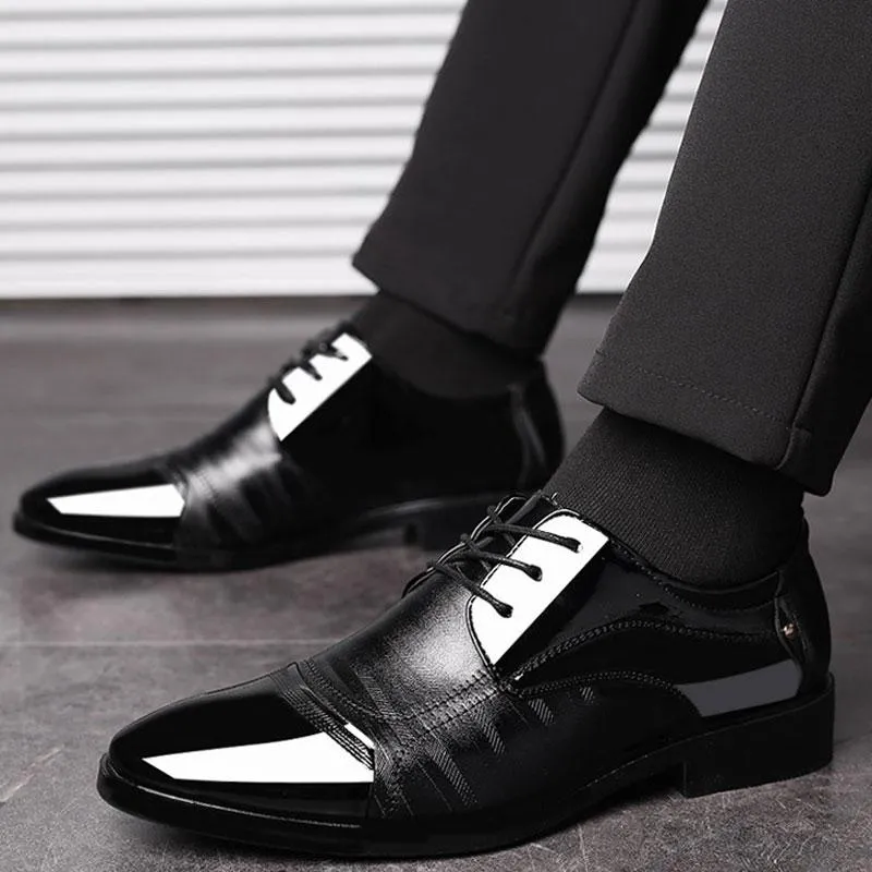 Luxury Business Oxford Leather Shoes Men Breathable Formal Shoes Male Office Wedding Flats Footwear