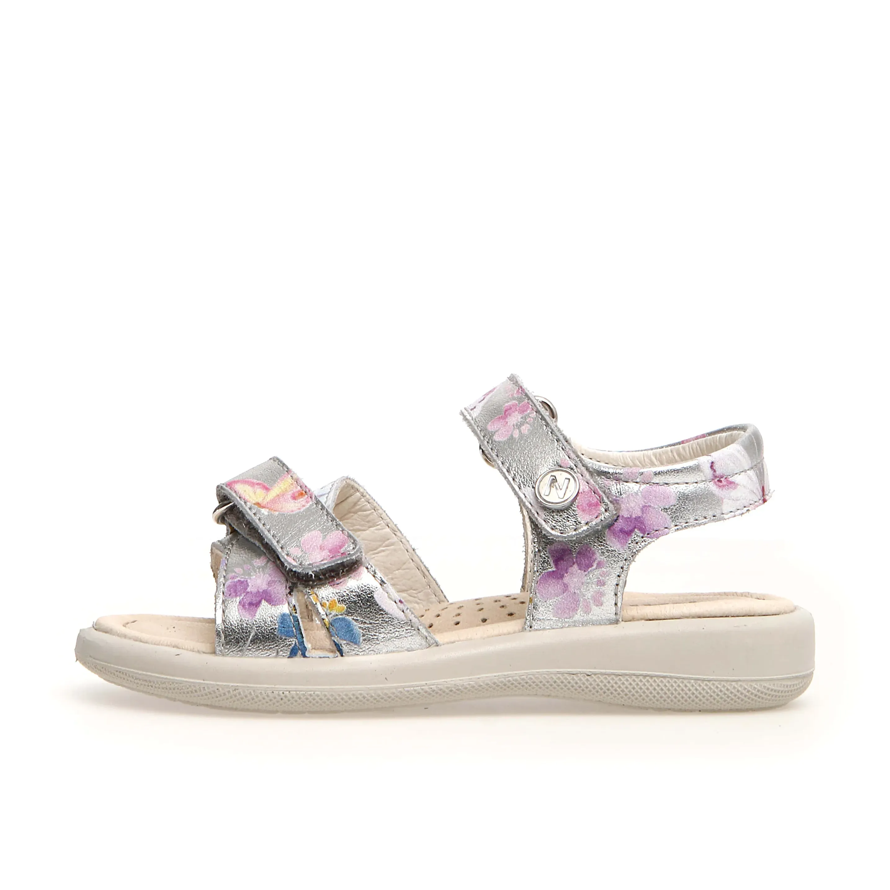Naturino Houdan Girl's Sandals - Metallic Silver Dream Print