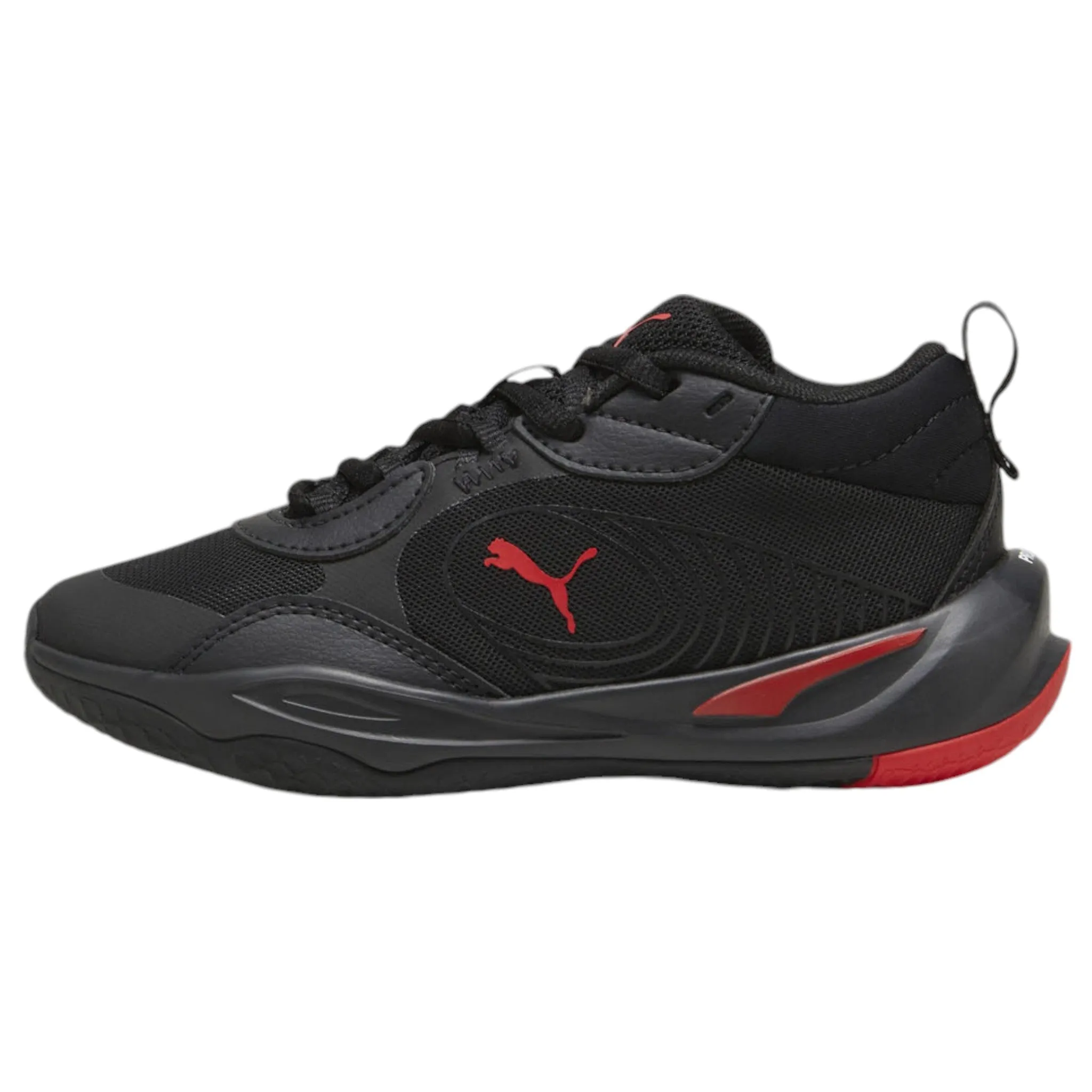 .PUMA PLAYMAKER PRO PS KIDS Basketball Shoes - BLACK/RED - (310371 04) - FAT - R1L10