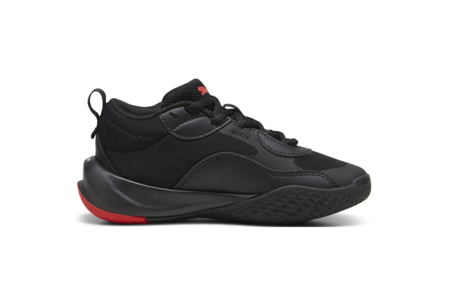 .PUMA PLAYMAKER PRO PS KIDS Basketball Shoes - BLACK/RED - (310371 04) - FAT - R1L10