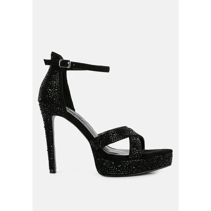 Regalia Rhinestone Embellished Stiletto Sandals