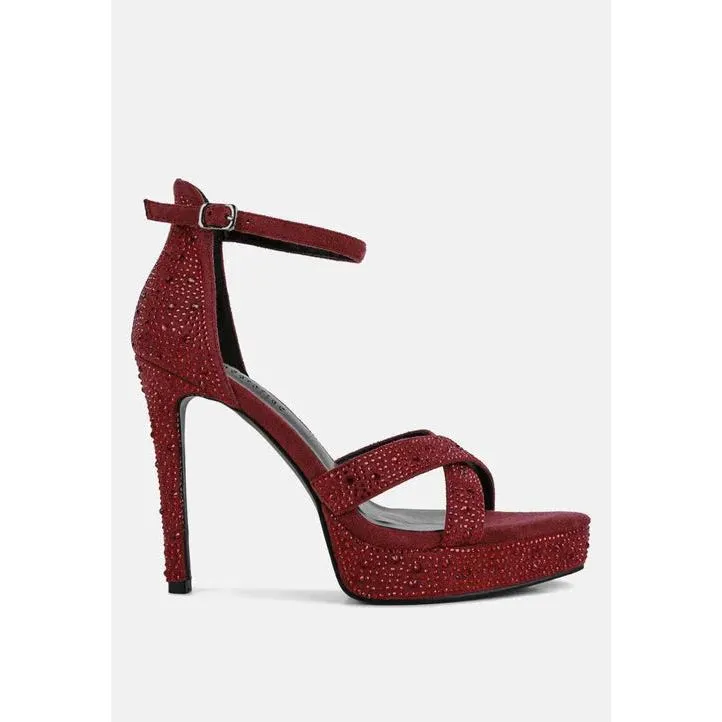 Regalia Rhinestone Embellished Stiletto Sandals