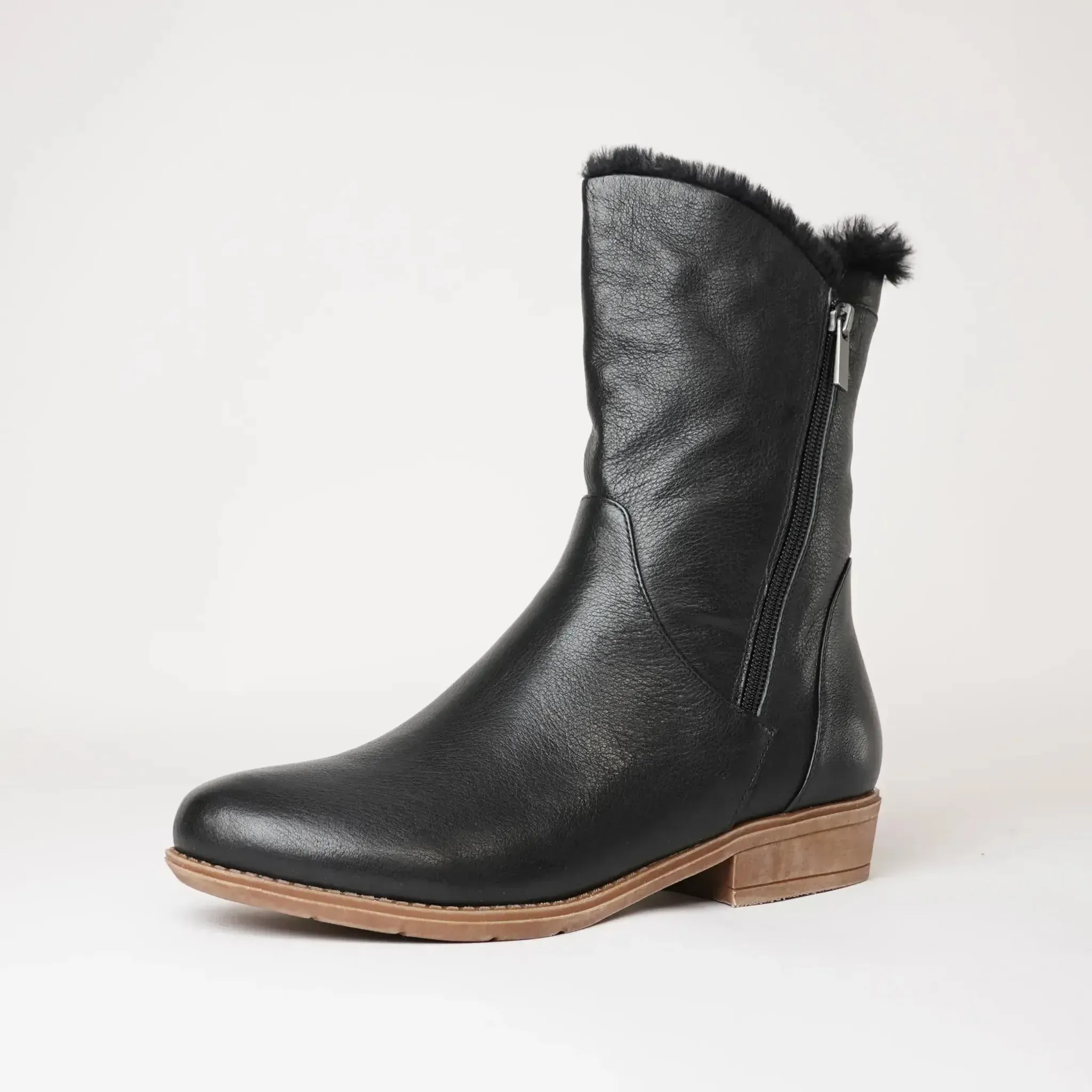 Rudo New Black Leather Boots