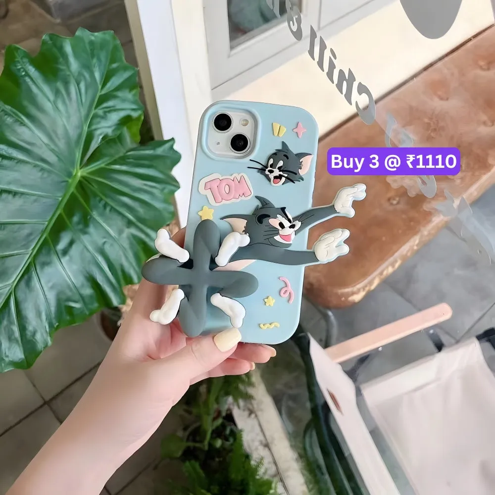 Silicone Soft 3D Running Cartoon Phone Case - iPhone 14 Plus