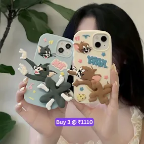 Silicone Soft 3D Running Cartoon Phone Case - iPhone 14 Plus