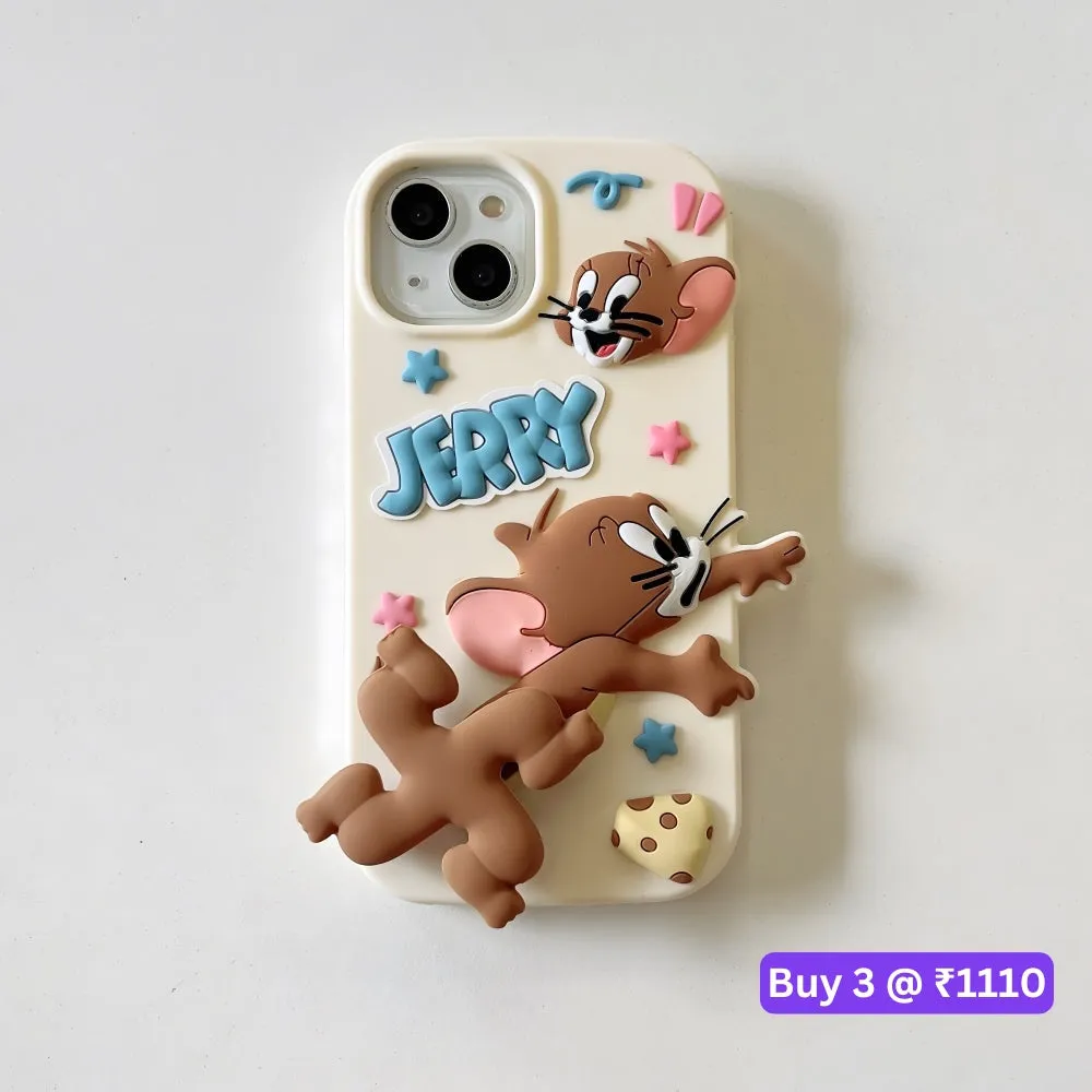Silicone Soft 3D Running Cartoon Phone Case - iPhone 14 Plus
