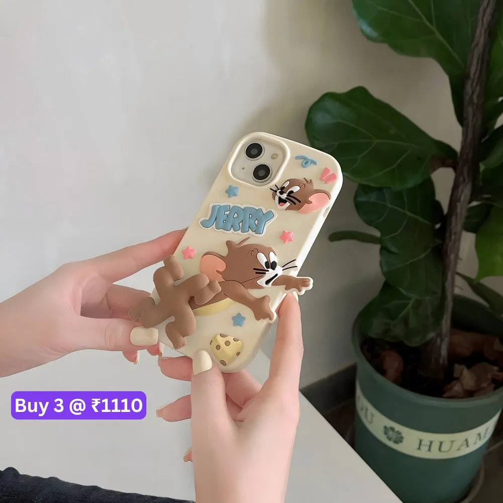 Silicone Soft 3D Running Cartoon Phone Case - iPhone 14 Plus