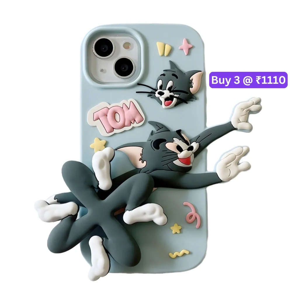 Silicone Soft 3D Running Cartoon Phone Case - iPhone 14 Plus