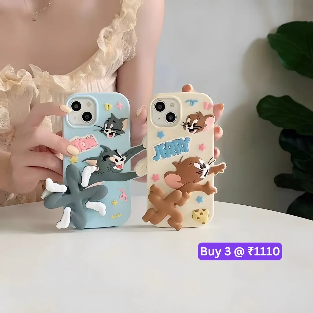 Silicone Soft 3D Running Cartoon Phone Case - iPhone 14 Plus