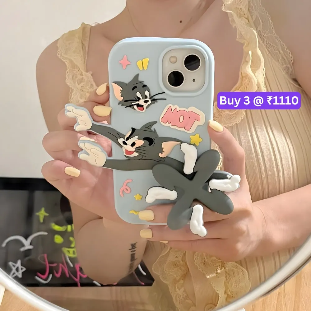 Silicone Soft 3D Running Cartoon Phone Case - iPhone 14 Plus