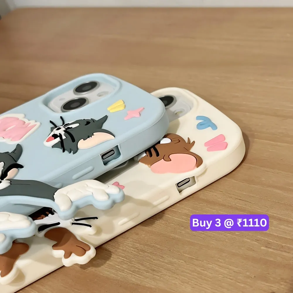 Silicone Soft 3D Running Cartoon Phone Case - iPhone 14 Plus