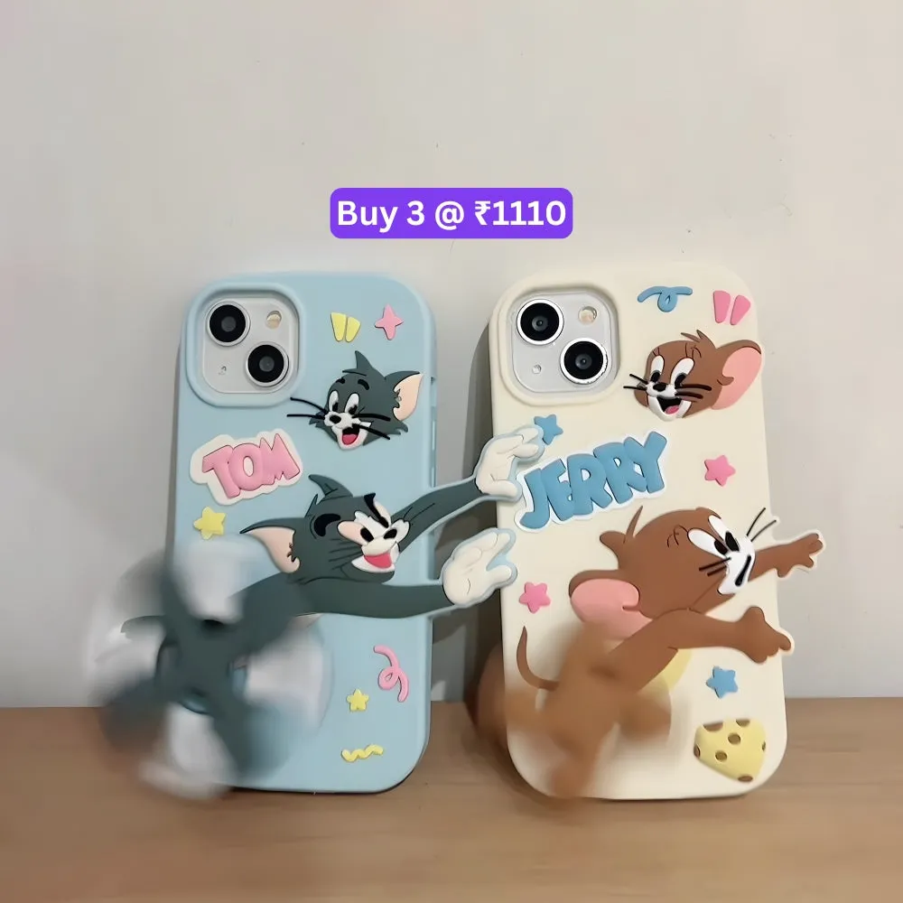 Silicone Soft 3D Running Cartoon Phone Case - iPhone 14 Plus