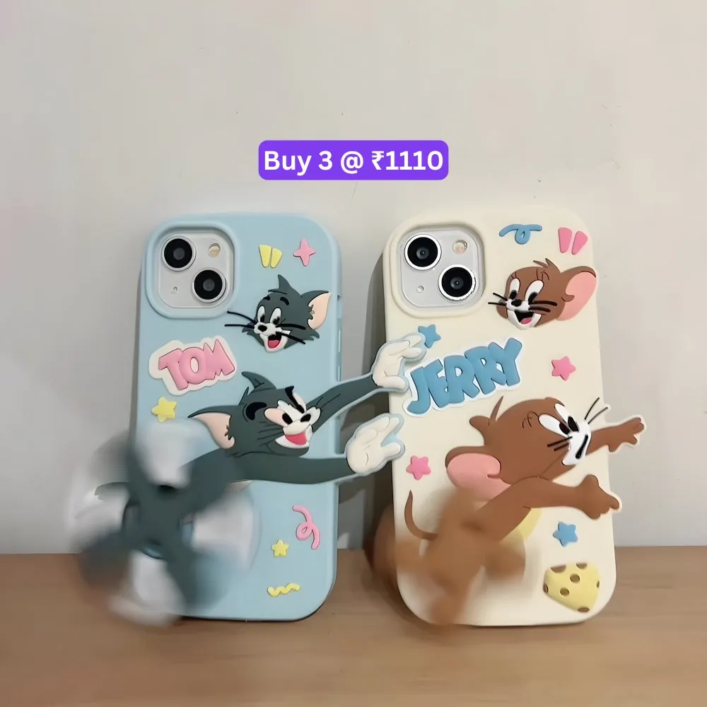 Silicone Soft 3D Running Cartoon Phone Case - iPhone 14 Plus