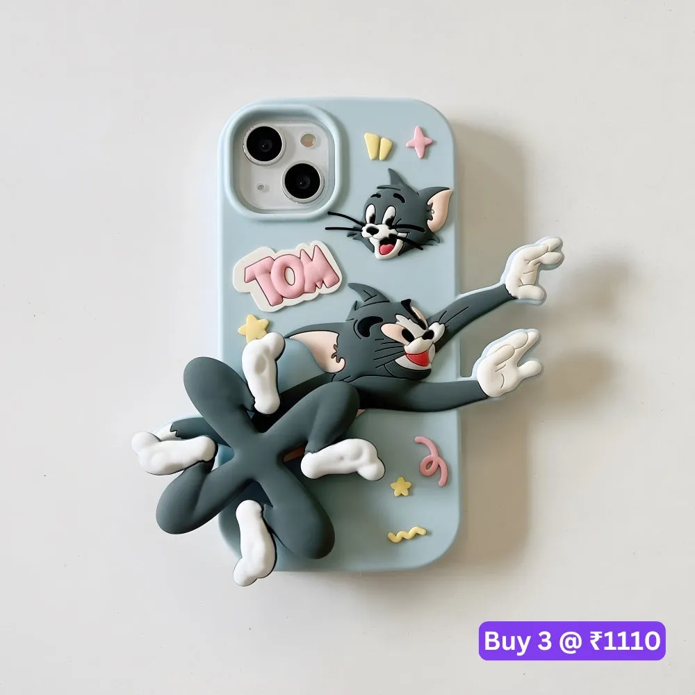 Silicone Soft 3D Running Cartoon Phone Case - iPhone 14 Plus