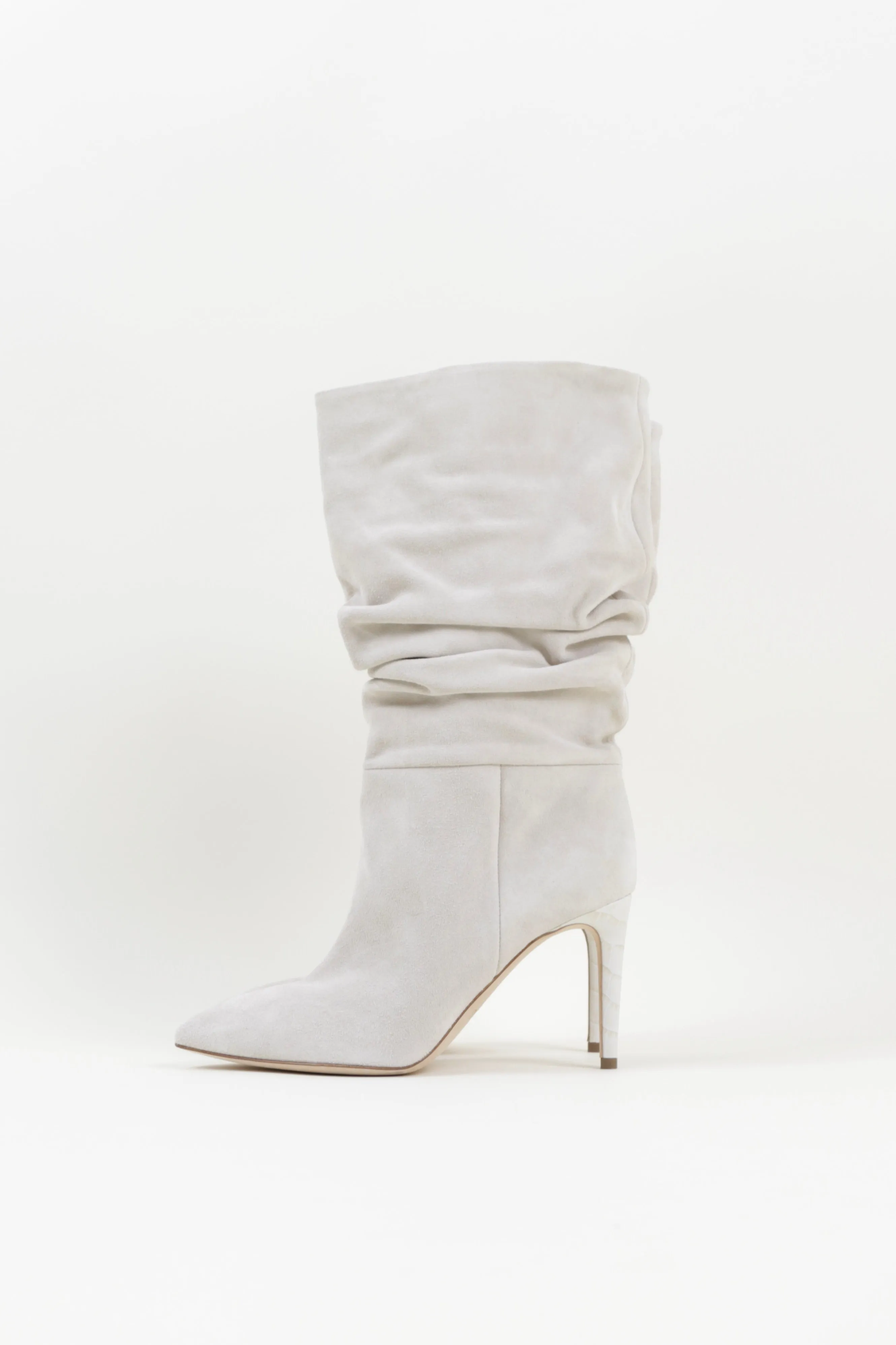 Slouch Suede Heeled Boots