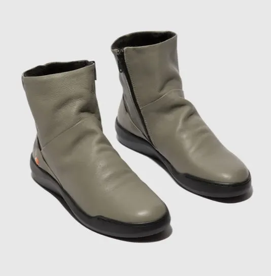 Softinos Leather Ankle Boots Military