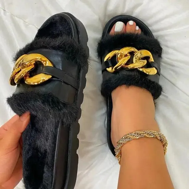 Winnie -  Plush Slippers Fashion Open Toe