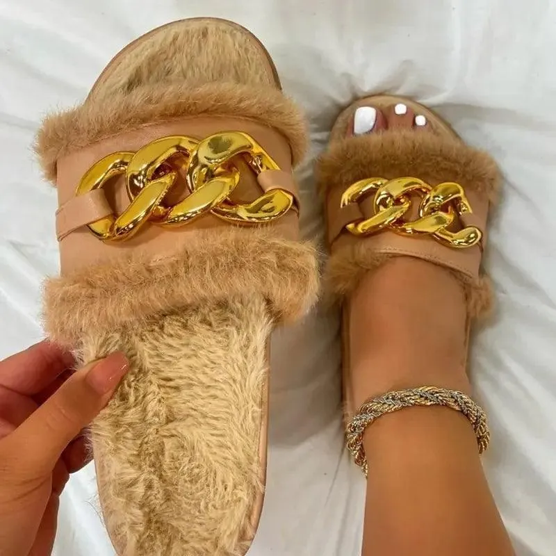 Winnie -  Plush Slippers Fashion Open Toe