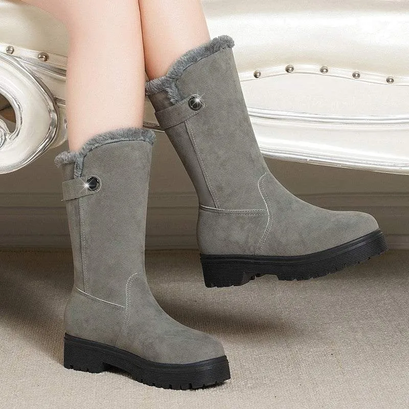 Women’s Suede Fur-Lined Boots in 2 Colors