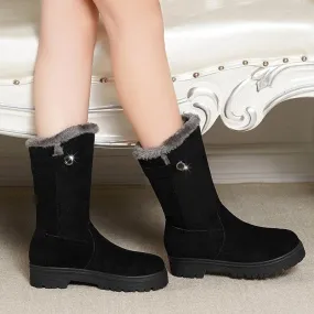 Women’s Suede Fur-Lined Boots in 2 Colors
