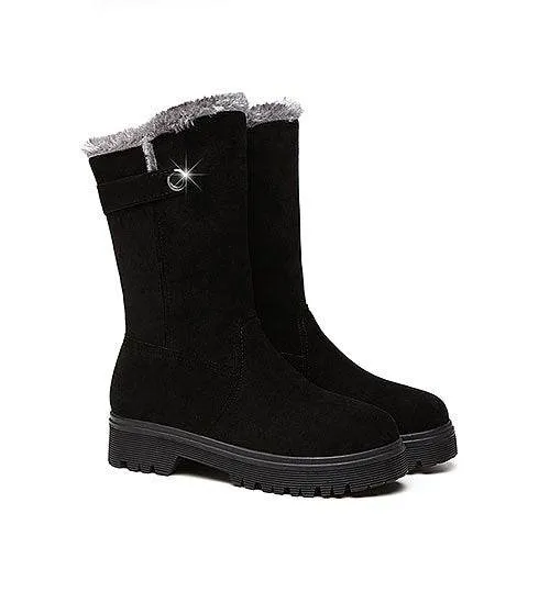 Women’s Suede Fur-Lined Boots in 2 Colors