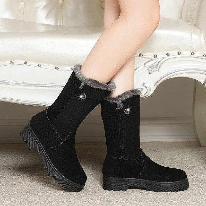 Women’s Suede Fur-Lined Boots in 2 Colors